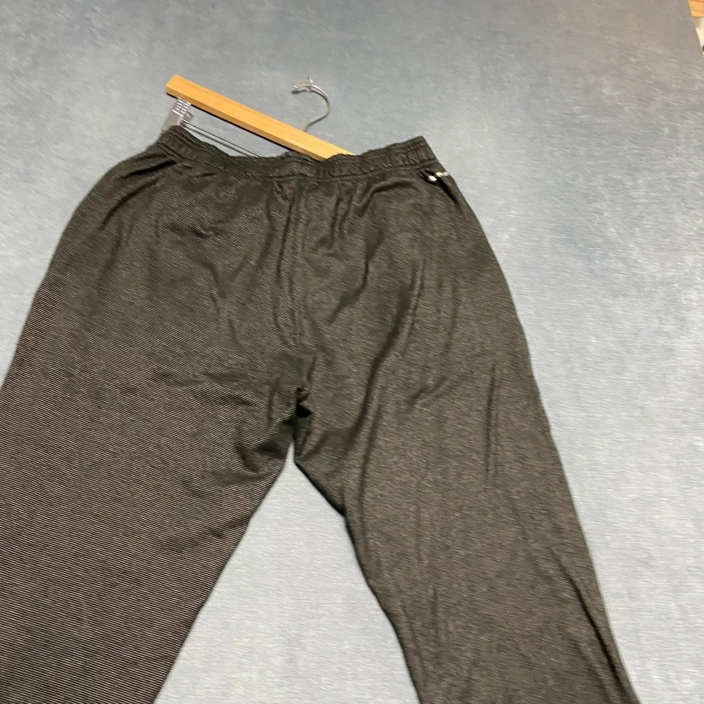 Adidas Climawarm Sweatpants Mens Large Black Logo Drawstring Waist Tapered Leg